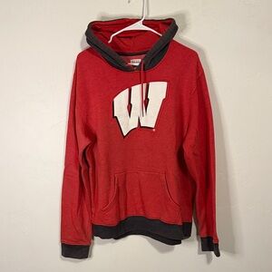 Red Wisconsin Hoodie